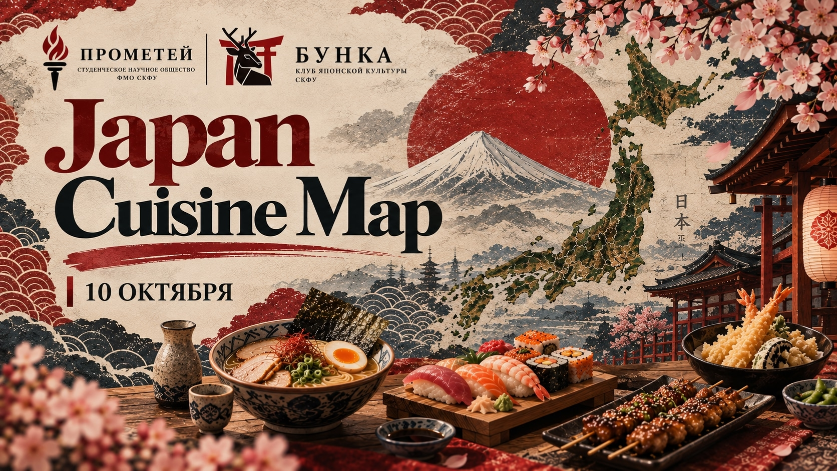Афиша Japan Cuisine Map — Прометей и Бунка, 10 октября